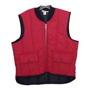 Dacron Hollofil 808 Vest Men's L Vtg 80's 90's Red Insulated USA Outdoor Hiking